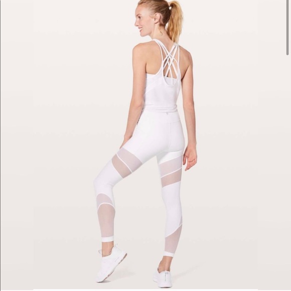 lululemon athletica Pants - Lululemon White High Rise Forget the Sweat Tight